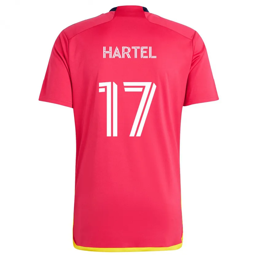 Danxen Kid Marcel Hartel #17 Red Blue Home Jersey 2024/25 T-Shirt