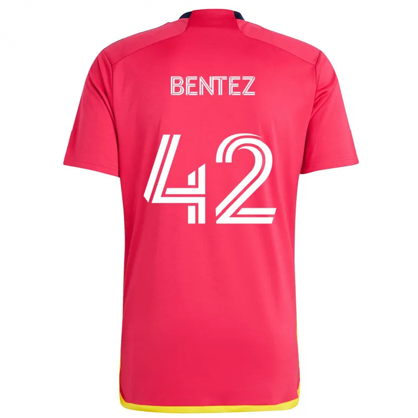 Danxen Kid Óscar Benítez #42 Red Blue Home Jersey 2024/25 T-Shirt