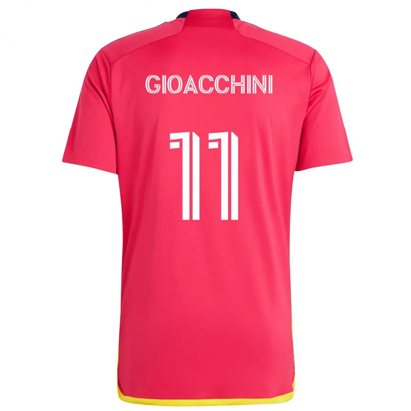 Danxen Kid Nicholas Gioacchini #11 Red Blue Home Jersey 2024/25 T-Shirt