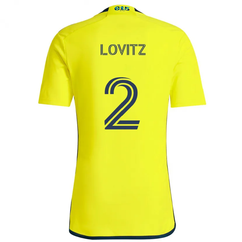 Danxen Kid Daniel Lovitz #2 Yellow Blue Home Jersey 2024/25 T-Shirt