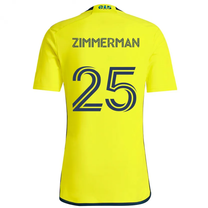 Danxen Kid Walker Zimmerman #25 Yellow Blue Home Jersey 2024/25 T-Shirt