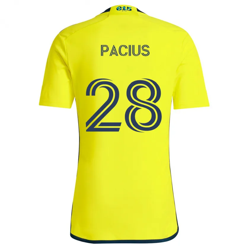 Danxen Kid Woobens Pacius #28 Yellow Blue Home Jersey 2024/25 T-Shirt