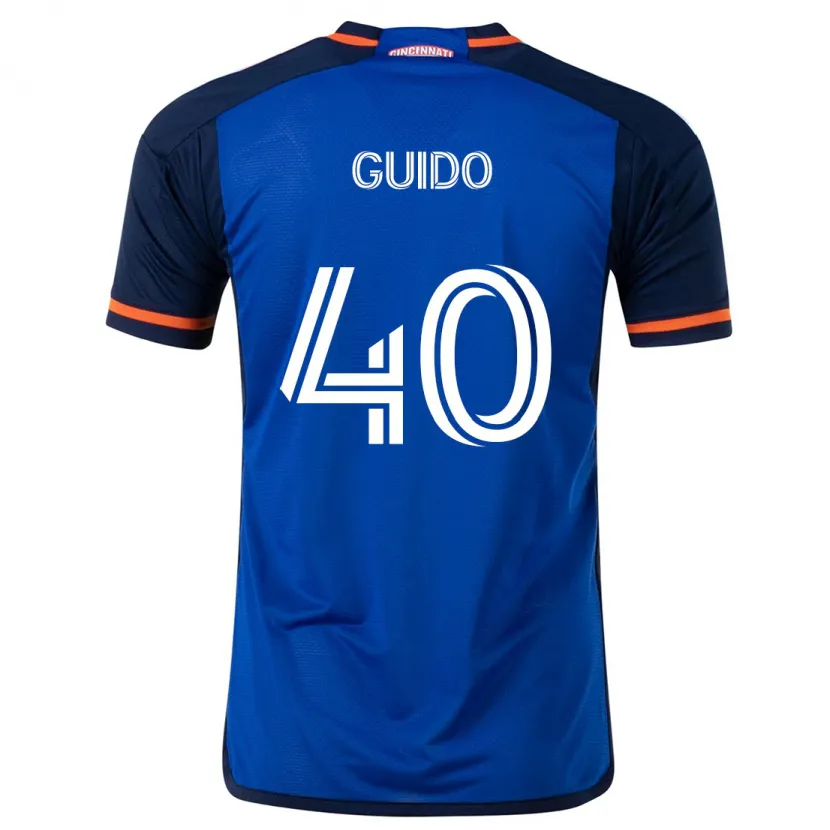 Danxen Kid Alejandro Guido #40 Blue White Home Jersey 2024/25 T-Shirt