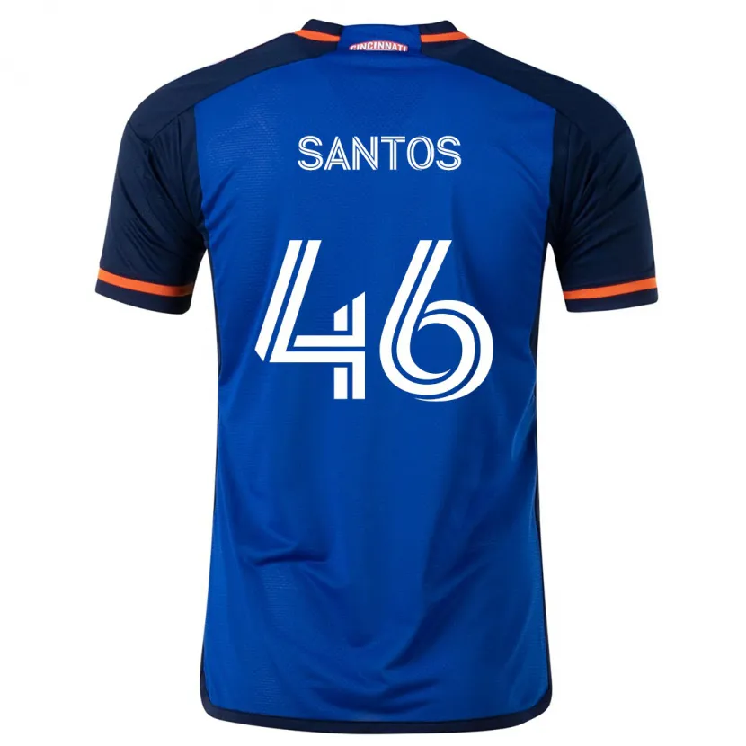 Danxen Kid Guilherme Santos #46 Blue White Home Jersey 2024/25 T-Shirt