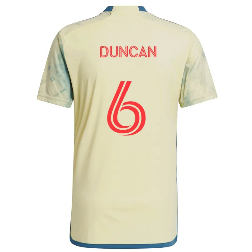 Danxen Kid Kyle Duncan #6 Yellow Red Blue Home Jersey 2024/25 T-Shirt