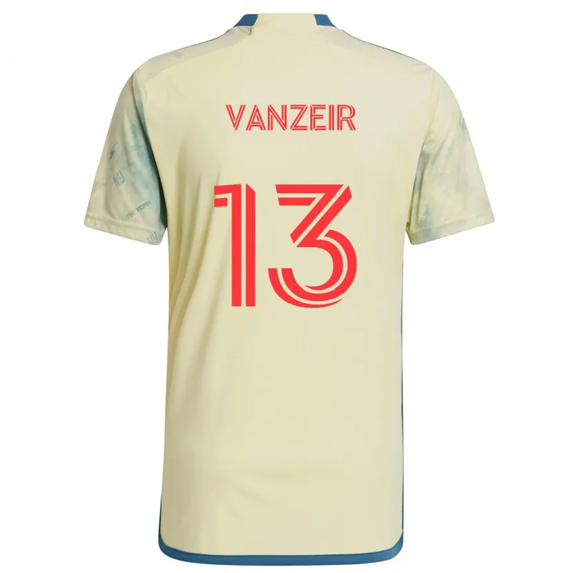 Danxen Kid Dante Vanzeir #13 Yellow Red Blue Home Jersey 2024/25 T-Shirt