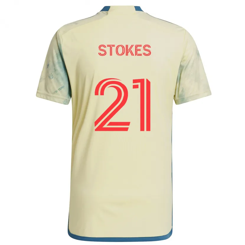 Danxen Kid Aidan Stokes #21 Yellow Red Blue Home Jersey 2024/25 T-Shirt