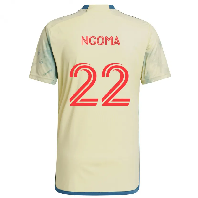 Danxen Kid Serge Ngoma #22 Yellow Red Blue Home Jersey 2024/25 T-Shirt