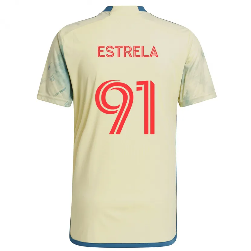 Danxen Kid Bento Estrela #91 Yellow Red Blue Home Jersey 2024/25 T-Shirt