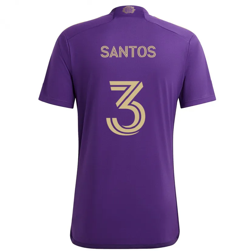 Danxen Kid Rafael Santos #3 Purple Yellow Home Jersey 2024/25 T-Shirt