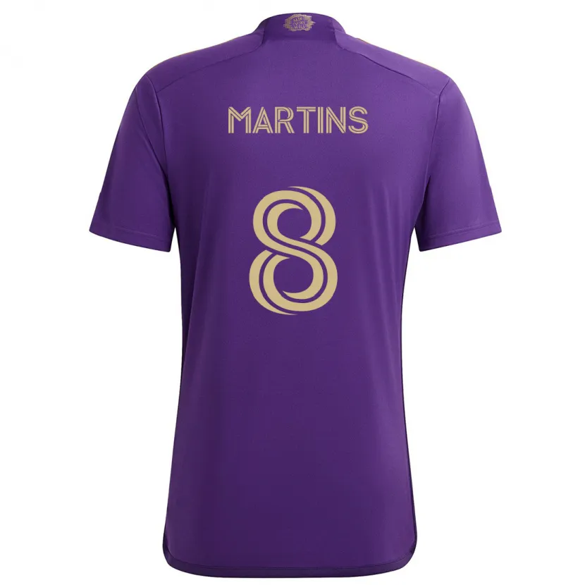 Danxen Kid Felipe Martins #8 Purple Yellow Home Jersey 2024/25 T-Shirt