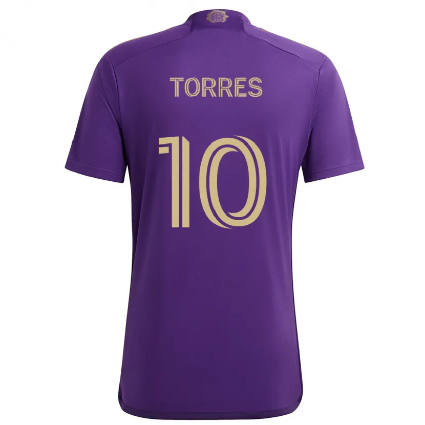 Danxen Kid Facundo Torres #10 Purple Yellow Home Jersey 2024/25 T-Shirt