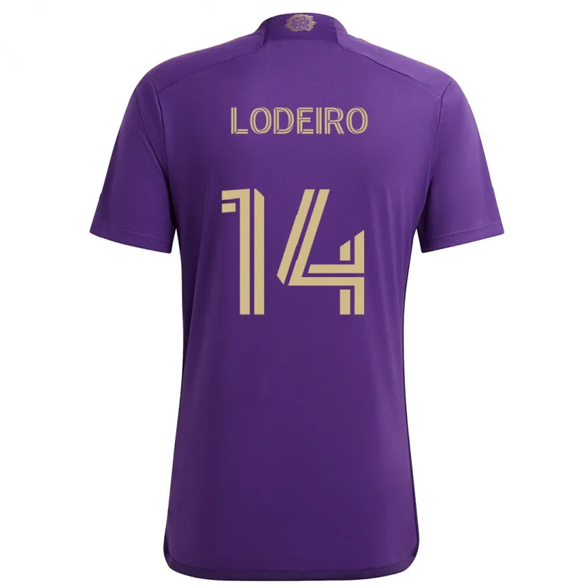 Danxen Kid Nicolás Lodeiro #14 Purple Yellow Home Jersey 2024/25 T-Shirt