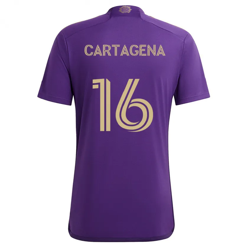 Danxen Kid Wilder Cartagena #16 Purple Yellow Home Jersey 2024/25 T-Shirt