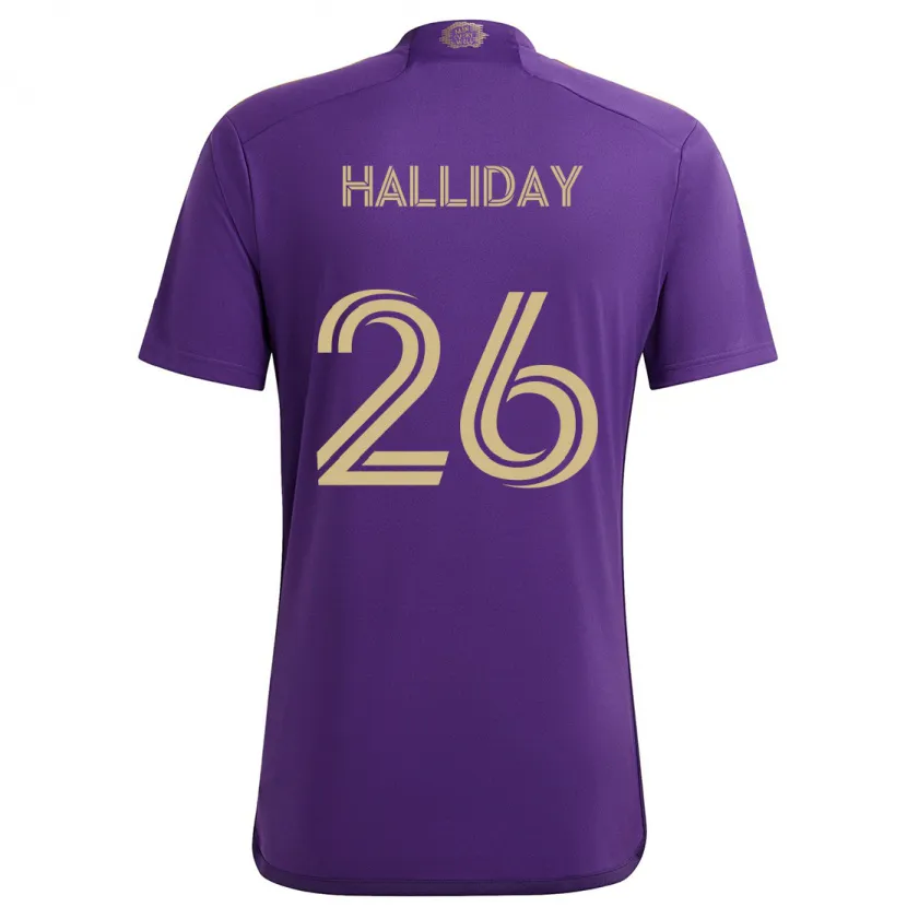 Danxen Kid Michael Halliday #26 Purple Yellow Home Jersey 2024/25 T-Shirt