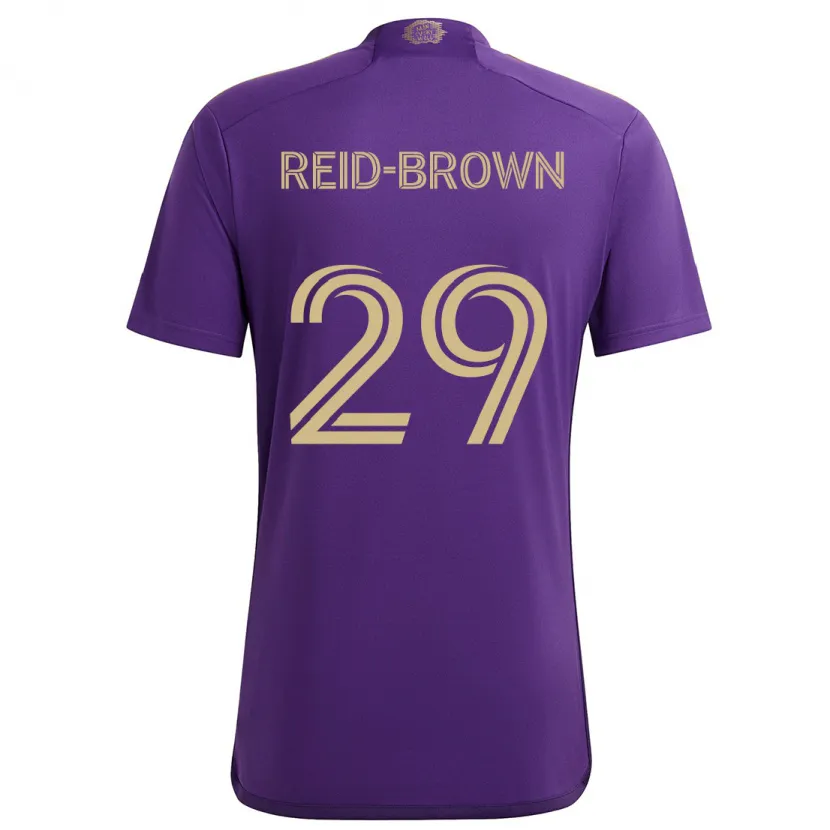 Danxen Kid Tahir Reid-Brown #29 Purple Yellow Home Jersey 2024/25 T-Shirt