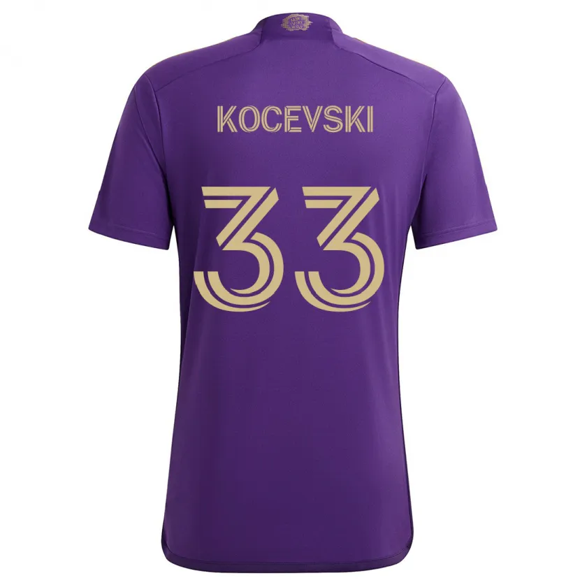 Danxen Kid Jeorgio Kocevski #33 Purple Yellow Home Jersey 2024/25 T-Shirt