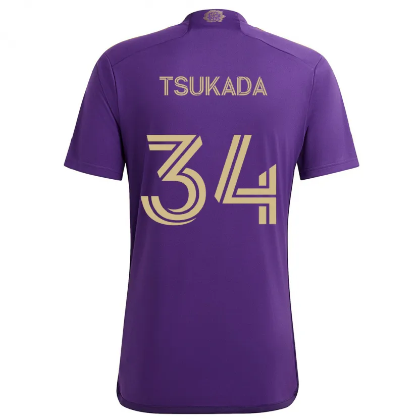 Danxen Kid Yutaro Tsukada #34 Purple Yellow Home Jersey 2024/25 T-Shirt