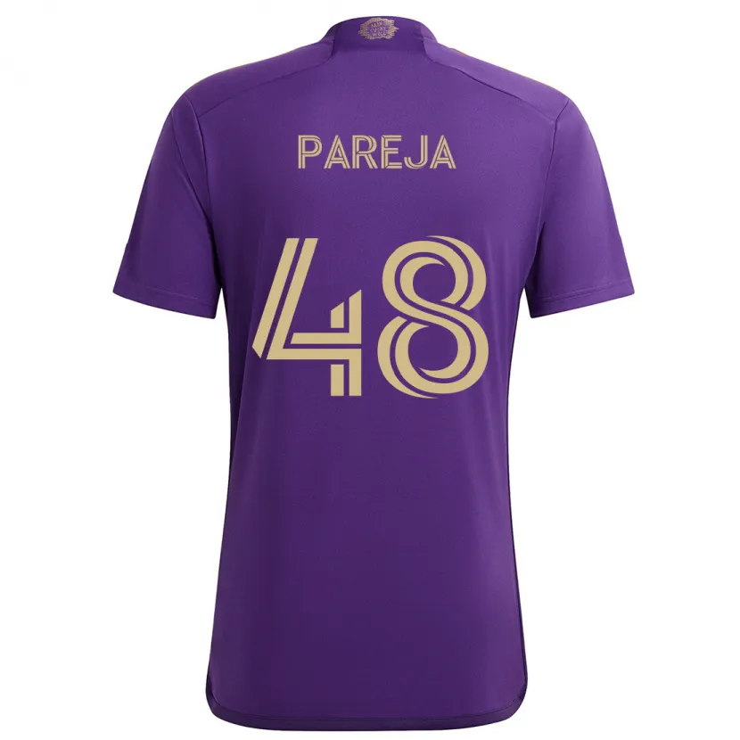 Danxen Kid Diego Pareja #48 Purple Yellow Home Jersey 2024/25 T-Shirt