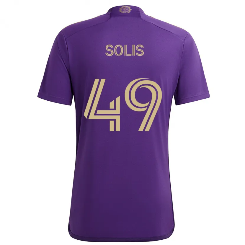 Danxen Kid Jhon Solís #49 Purple Yellow Home Jersey 2024/25 T-Shirt