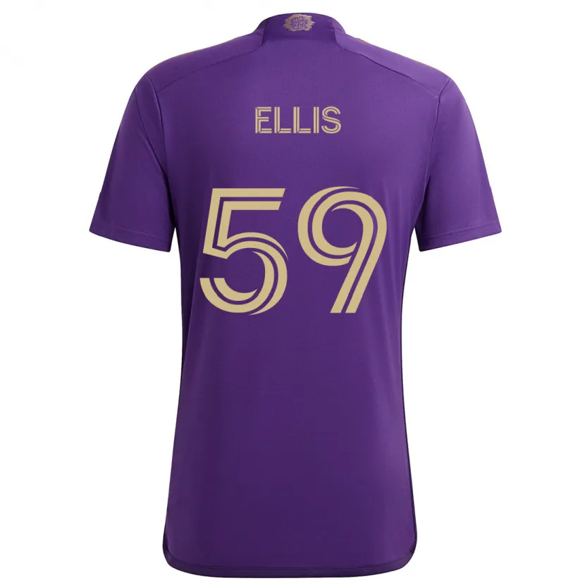 Danxen Kid Justin Ellis #59 Purple Yellow Home Jersey 2024/25 T-Shirt