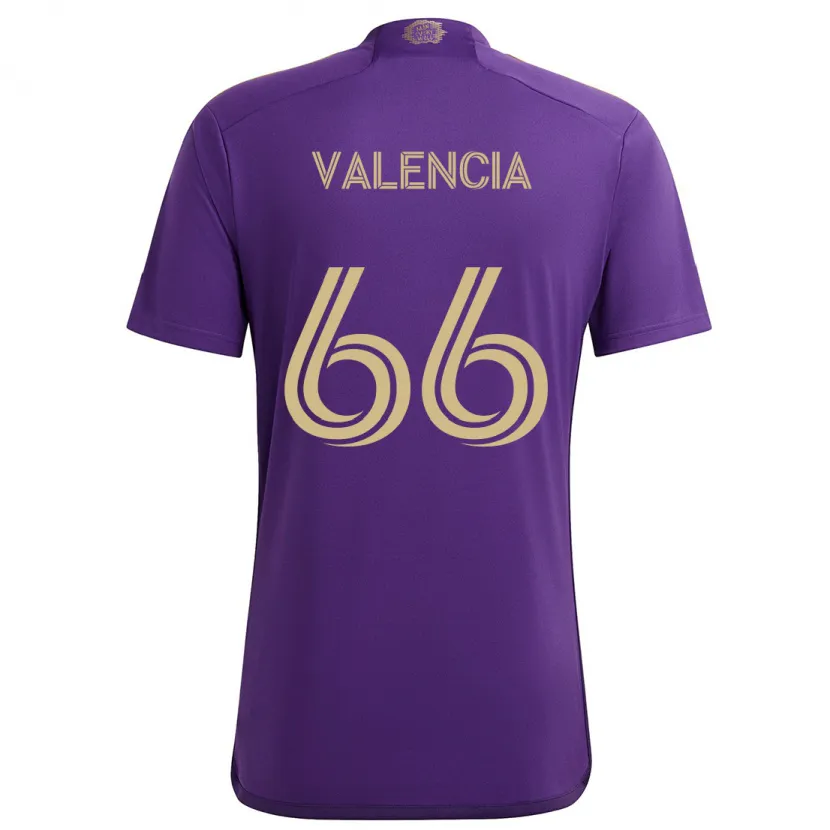 Danxen Kid Yeiler Valencia #66 Purple Yellow Home Jersey 2024/25 T-Shirt