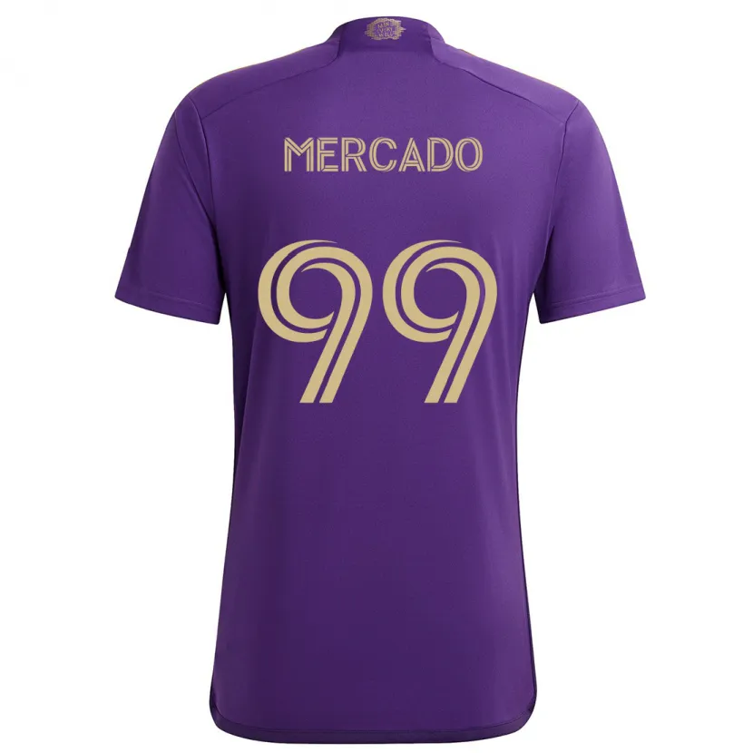 Danxen Kid Carlos Mercado #99 Purple Yellow Home Jersey 2024/25 T-Shirt