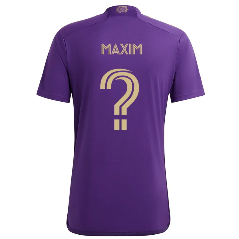 Danxen Kid Luca Maxim #0 Purple Yellow Home Jersey 2024/25 T-Shirt