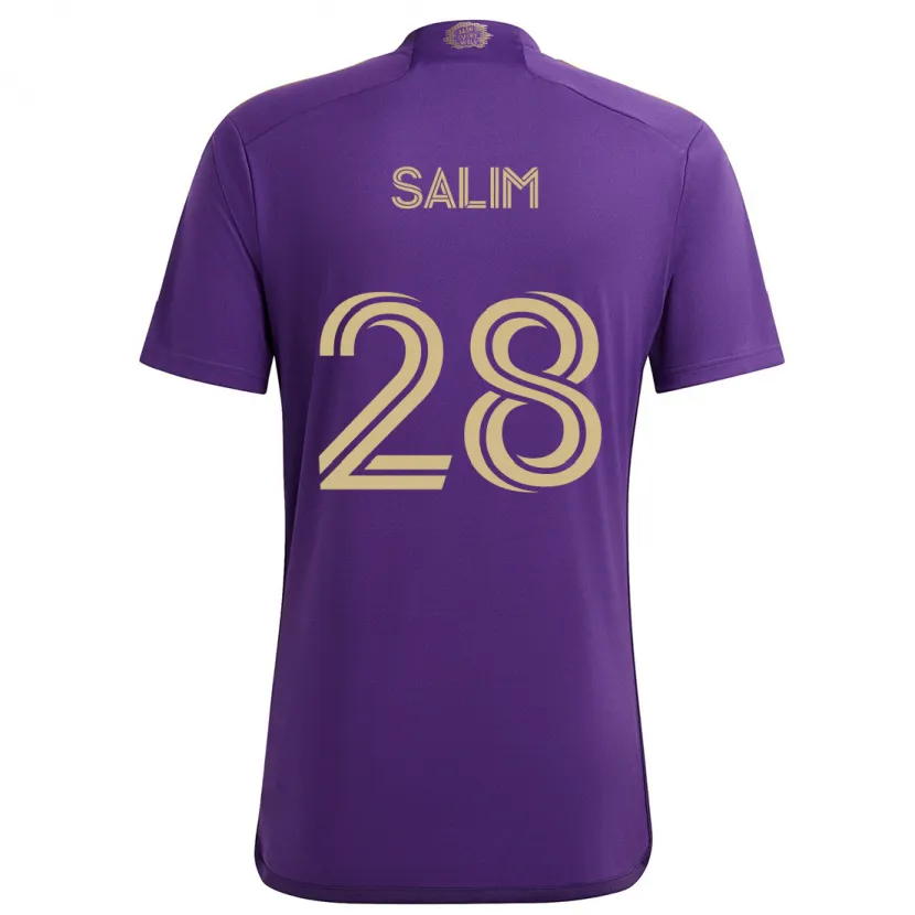 Danxen Kid Abdi Salim #28 Purple Yellow Home Jersey 2024/25 T-Shirt