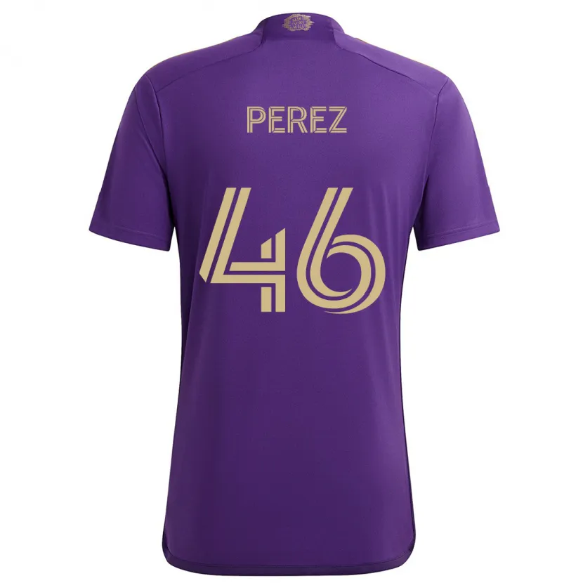 Danxen Kid Franco Pérez #46 Purple Yellow Home Jersey 2024/25 T-Shirt