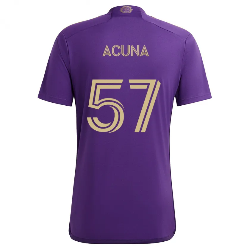 Danxen Kid Cristofer Acuña #57 Purple Yellow Home Jersey 2024/25 T-Shirt