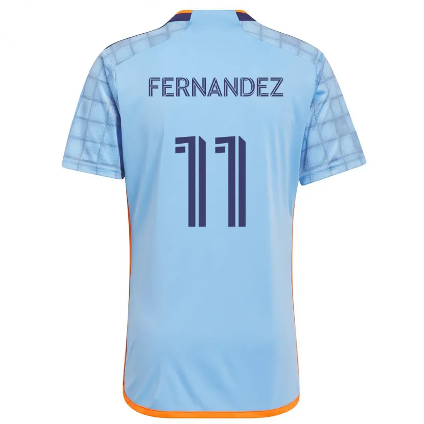 Danxen Kid Julián Fernández #11 Blue Orange Home Jersey 2024/25 T-Shirt