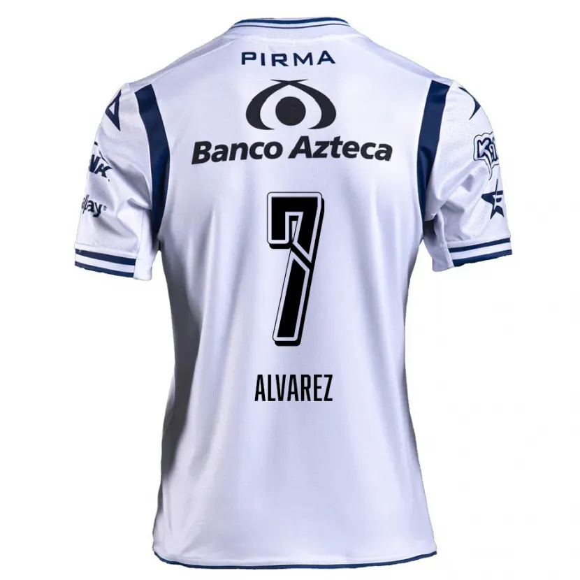 Danxen Kid Daniel Álvarez #7 White Navy Blue Home Jersey 2024/25 T-Shirt