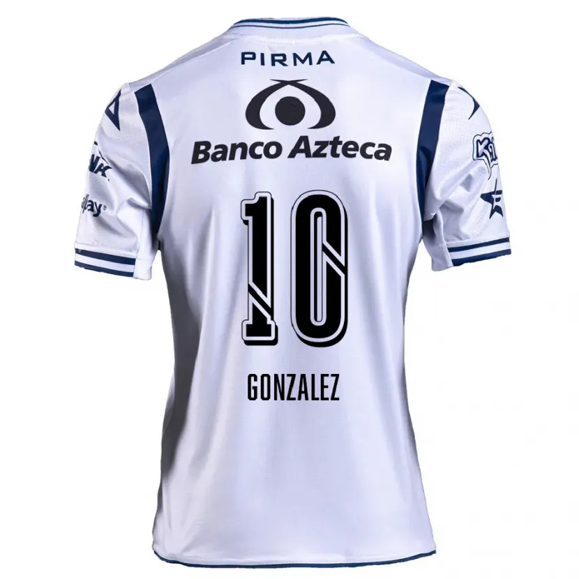 Danxen Kid Jair González #10 White Navy Blue Home Jersey 2024/25 T-Shirt