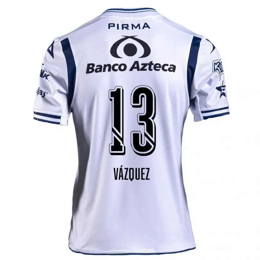 Danxen Kid Ivo Vázquez #13 White Navy Blue Home Jersey 2024/25 T-Shirt