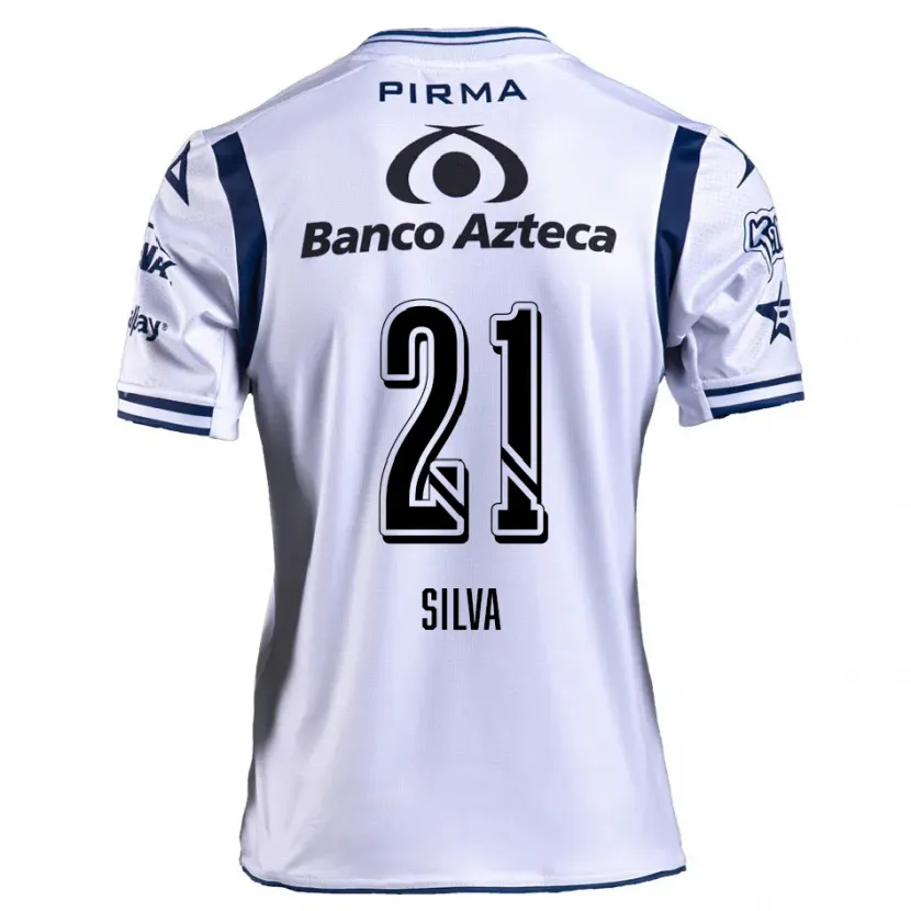 Danxen Kid Gastón Silva #21 White Navy Blue Home Jersey 2024/25 T-Shirt