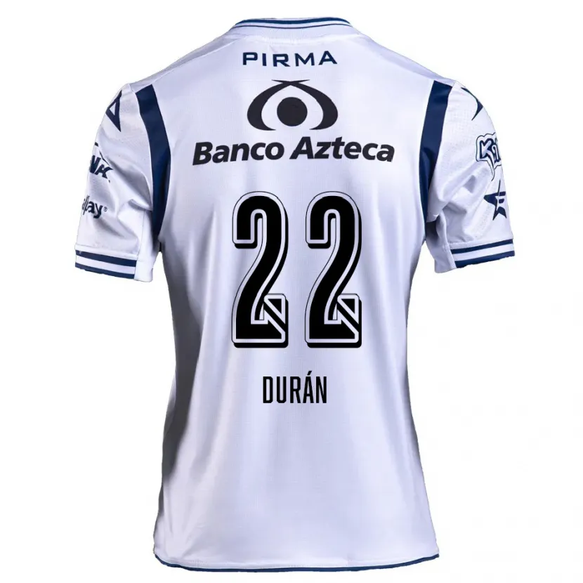 Danxen Kid Rafael Durán #22 White Navy Blue Home Jersey 2024/25 T-Shirt