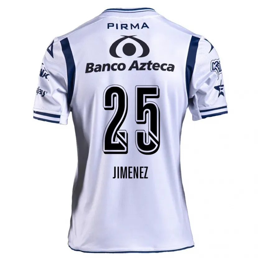 Danxen Kid Miguel Jiménez #25 White Navy Blue Home Jersey 2024/25 T-Shirt