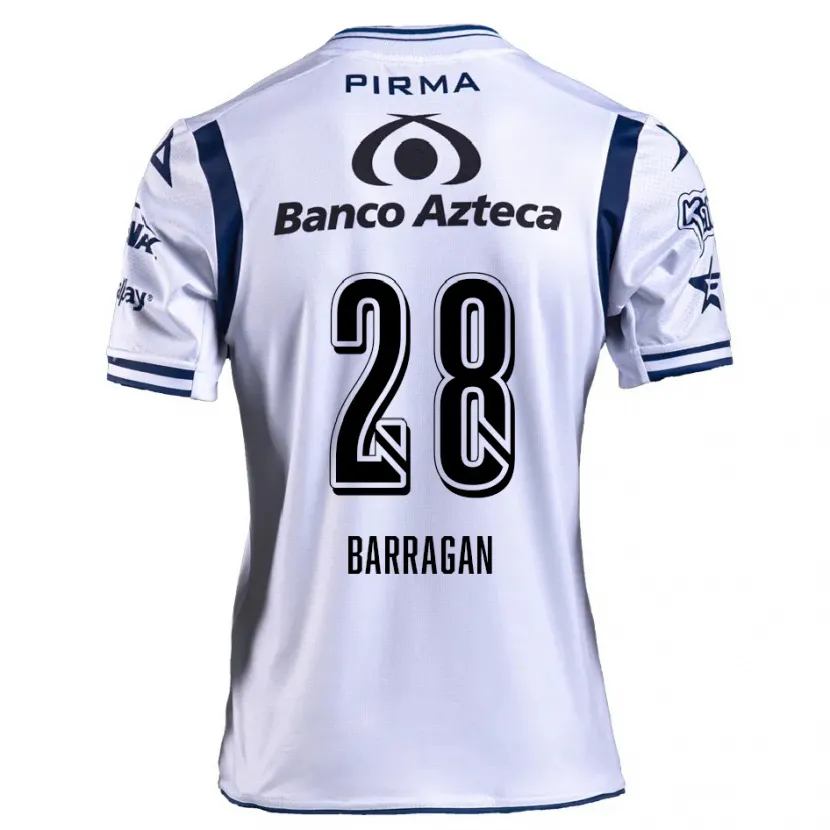 Danxen Kid Martín Barragán #28 White Navy Blue Home Jersey 2024/25 T-Shirt