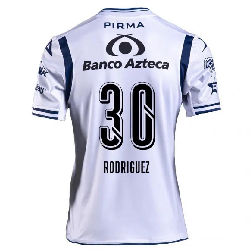 Danxen Kid Jesús Rodríguez #30 White Navy Blue Home Jersey 2024/25 T-Shirt