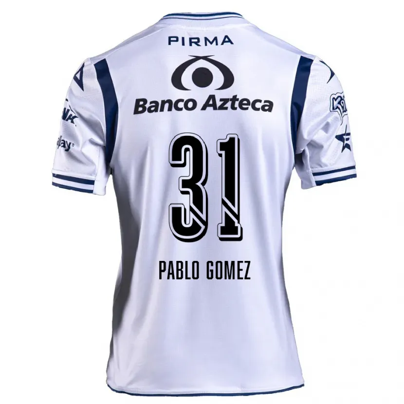 Danxen Kid Juan Pablo Gómez #31 White Navy Blue Home Jersey 2024/25 T-Shirt