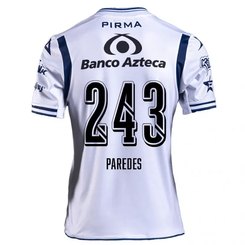 Danxen Kid Iker Paredes #243 White Navy Blue Home Jersey 2024/25 T-Shirt