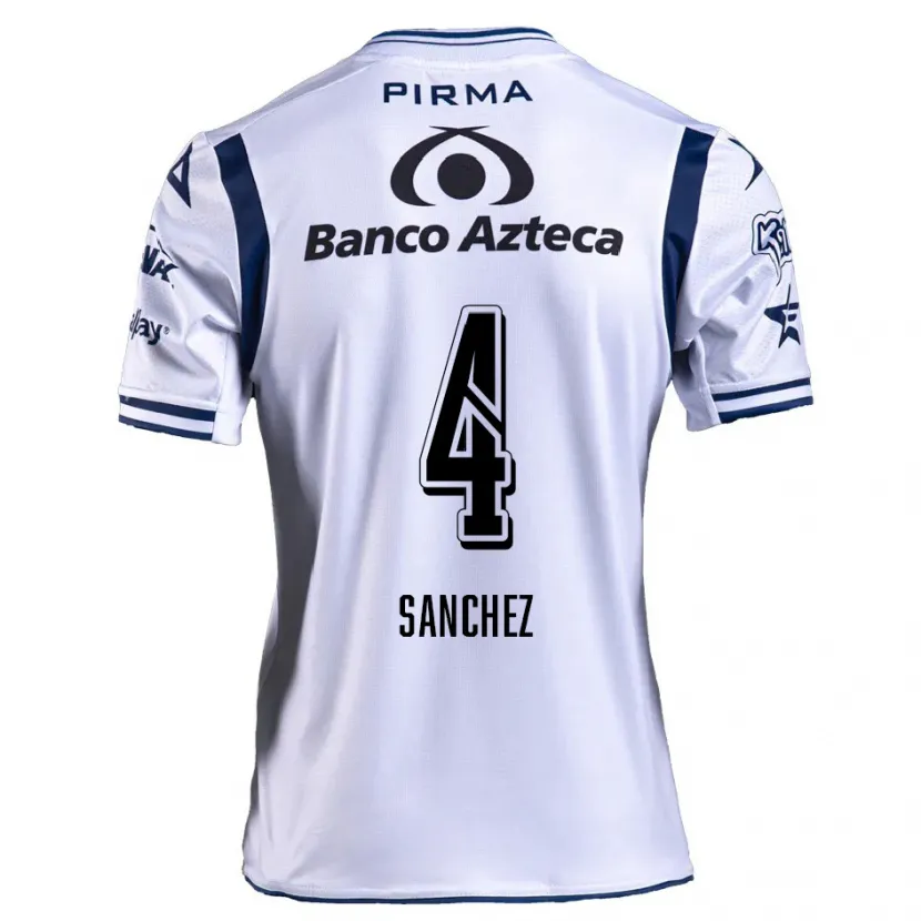 Danxen Kid Liliana Sánchez #4 White Navy Blue Home Jersey 2024/25 T-Shirt