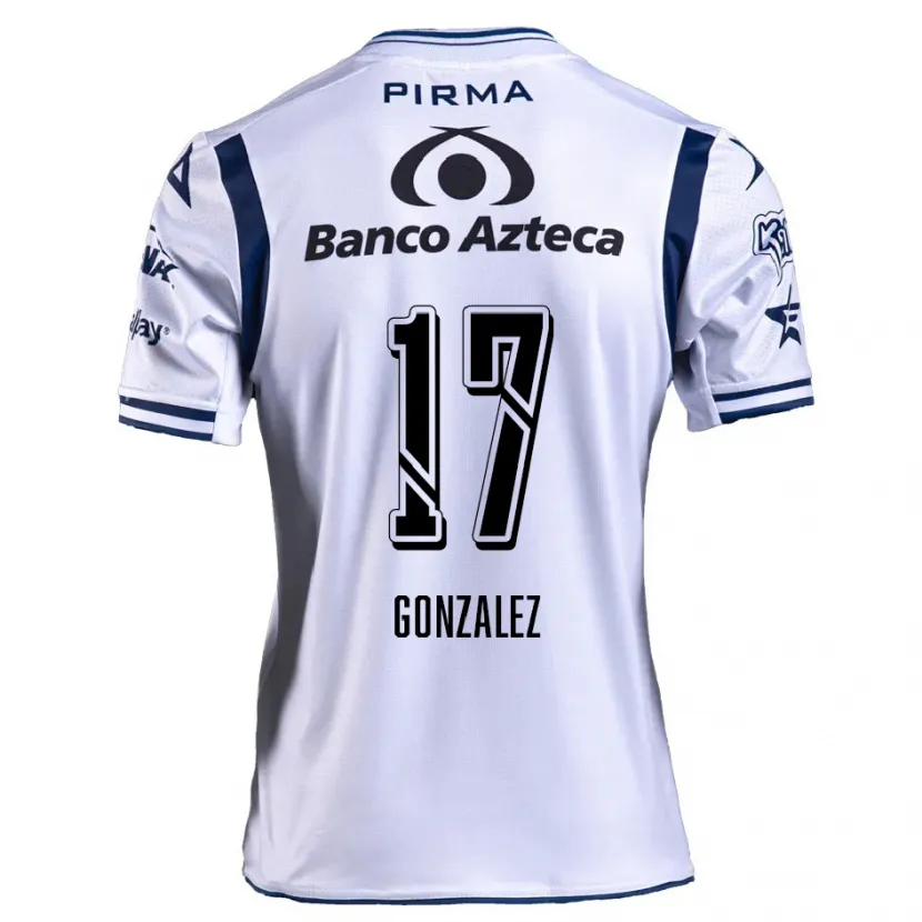 Danxen Kid Andrea González #17 White Navy Blue Home Jersey 2024/25 T-Shirt