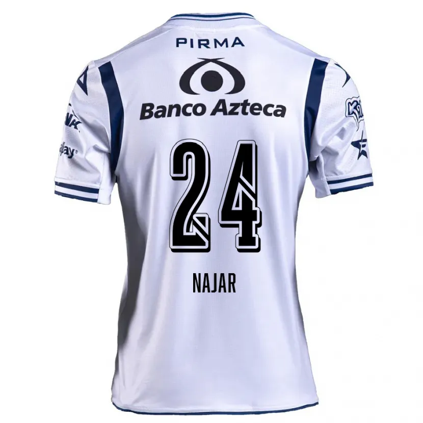 Danxen Kid Ivonne Najar #24 White Navy Blue Home Jersey 2024/25 T-Shirt