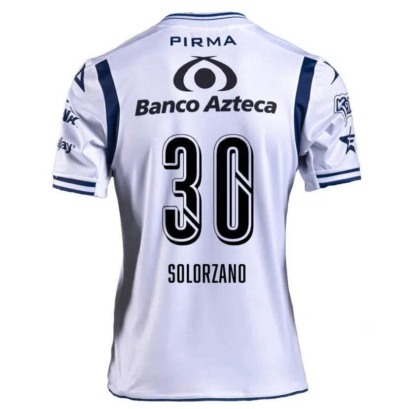 Danxen Kid Aisha Solórzano #30 White Navy Blue Home Jersey 2024/25 T-Shirt