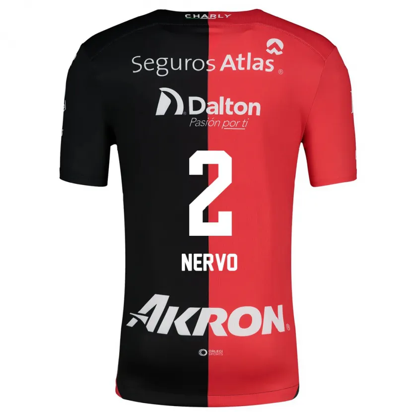 Danxen Kid Hugo Nervo #2 Red Black Home Jersey 2024/25 T-Shirt