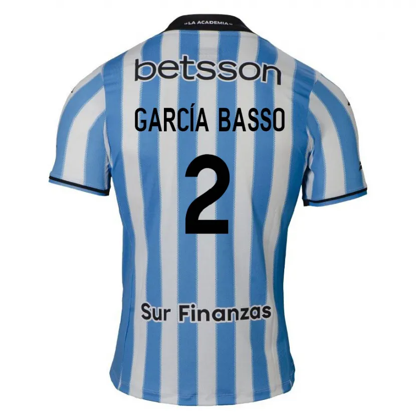 Danxen Kid Agustín García Basso #2 Blue White Black Home Jersey 2024/25 T-Shirt