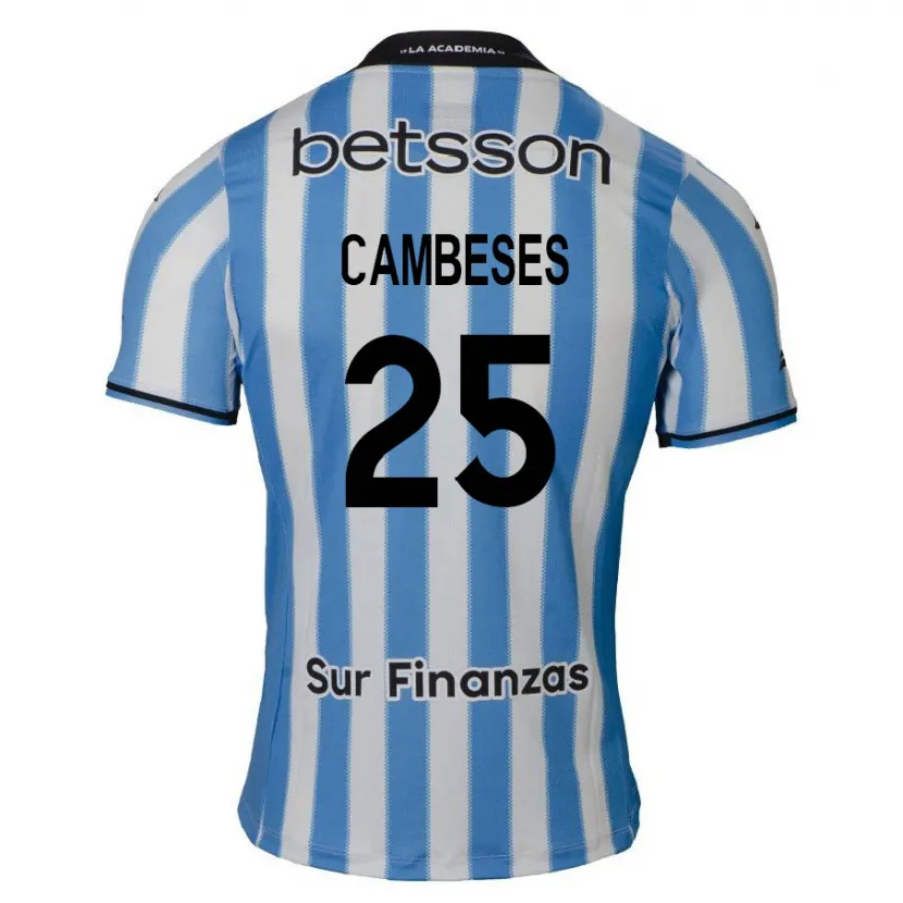 Danxen Kid Facundo Cambeses #25 Blue White Black Home Jersey 2024/25 T-Shirt