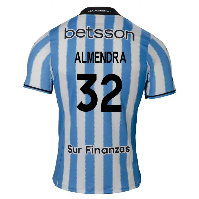 Danxen Kid Agustín Almendra #32 Blue White Black Home Jersey 2024/25 T-Shirt